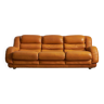 Light Warm Brown Leather Sofa Set