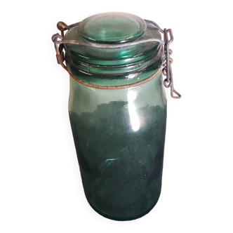 Ideal green glass jar