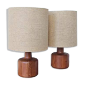 Pair of vintage teak lamps by Belform, Denmark 1960s