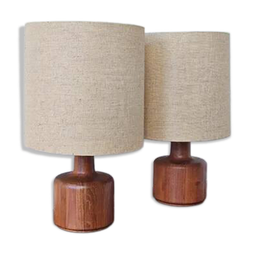 Pair of vintage teak lamps by Belform, Denmark 1960s
