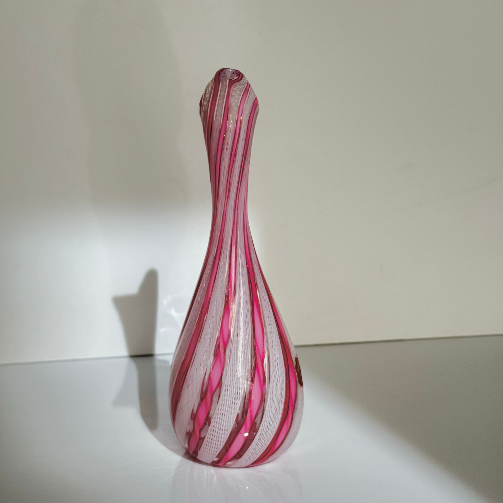 Murano Glass Ewer Vase 1 – Latticino Technique