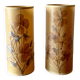 Paire de lampes vintage fleurs séchées