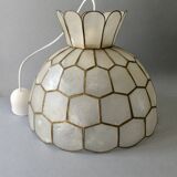 Mother-of-pearl mosaic pendant light, 1970s