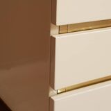 Pair of 1970 bedsides in off-white lacquered wood J-C Mahé