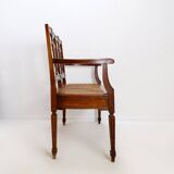 Banc de style néoclassique sculpté de lyres sur le dossier - 20e siècle