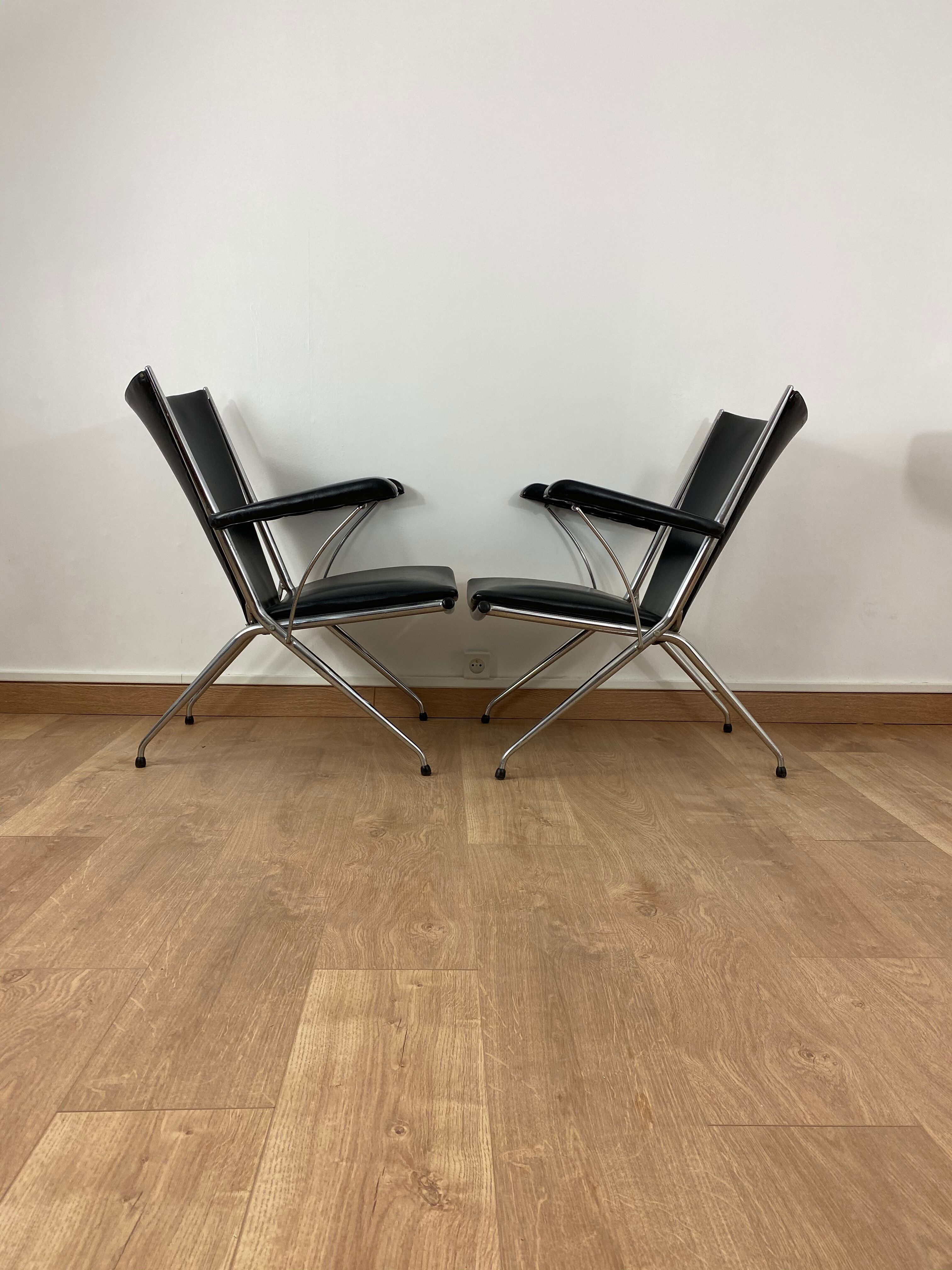 Pair of vintage folding chairs