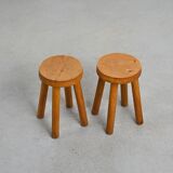 Pair of stools by Charlotte Perriand, Les Arcs, circa 1965