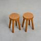 Paire de tabourets par Charlotte Perriand, Les Arcs, vers 1965