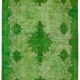 Overdyed Wool Vintage Handmade Carved Rug 169 cm x 288 cm
