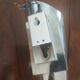 Vintage futuristic wall lamp in chrome sheet metal, space age 70s 80s.