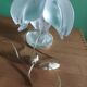 Crystal lamp Lalique with two doves model Ariane