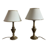 Gilded bronze bedside lamp