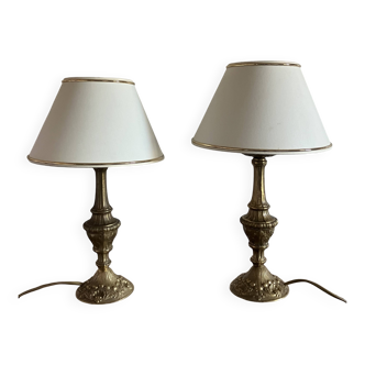 Gilded bronze bedside lamp