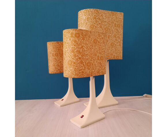 Three lamps space age flower print - 1960s.
