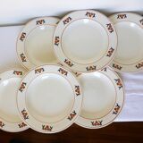 6 hollow plates in iron earth of the Salins model Mimosa 210753