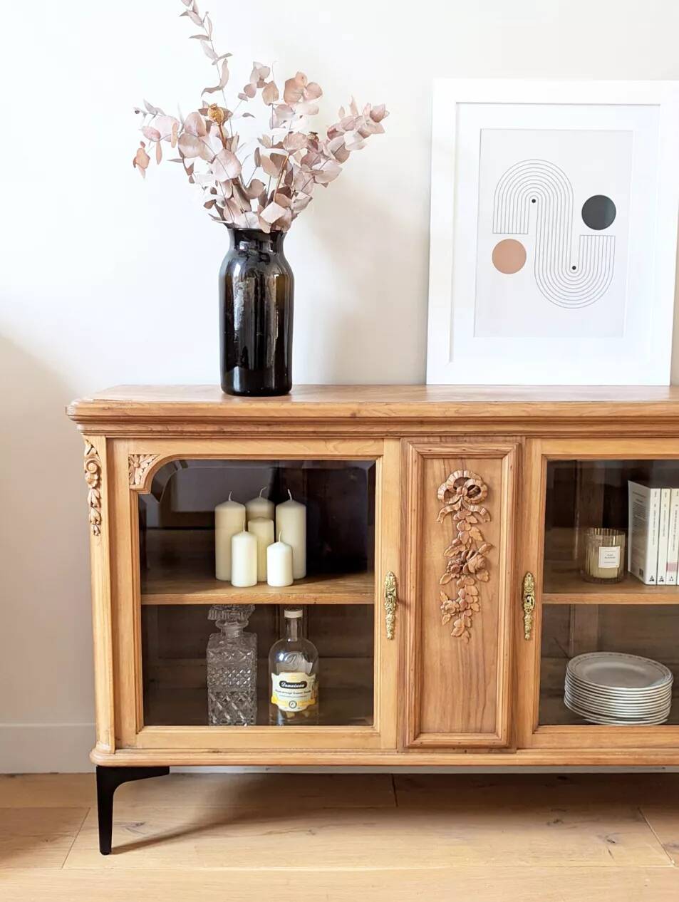 Antique solid wood sideboard, reimagined