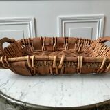 Wooden and bamboo tray 60s-70s
