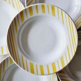 Set of 5 soup plates FB Badonviller