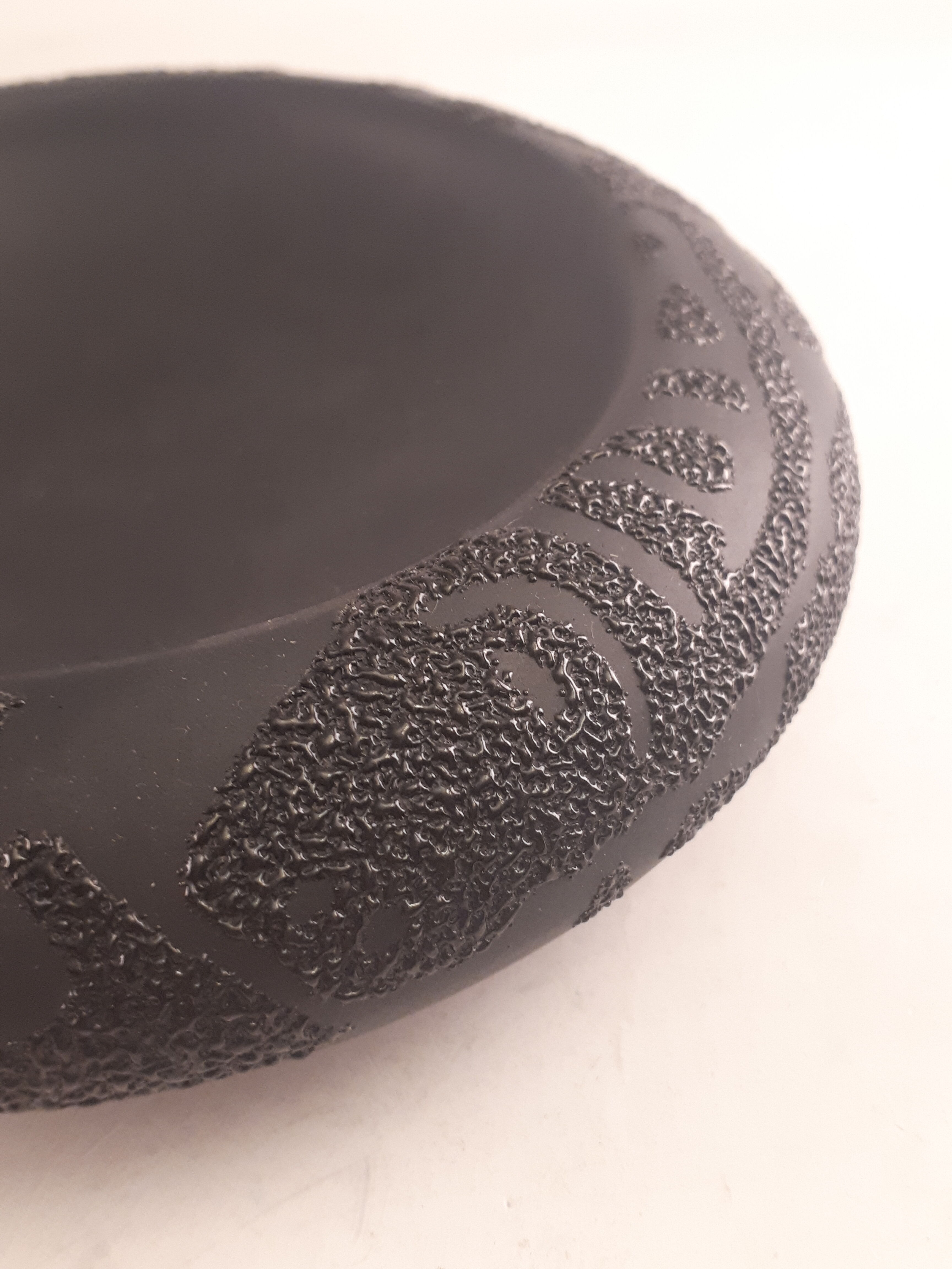 vintage black ceramic pocket cup 1980 Jacques Molin