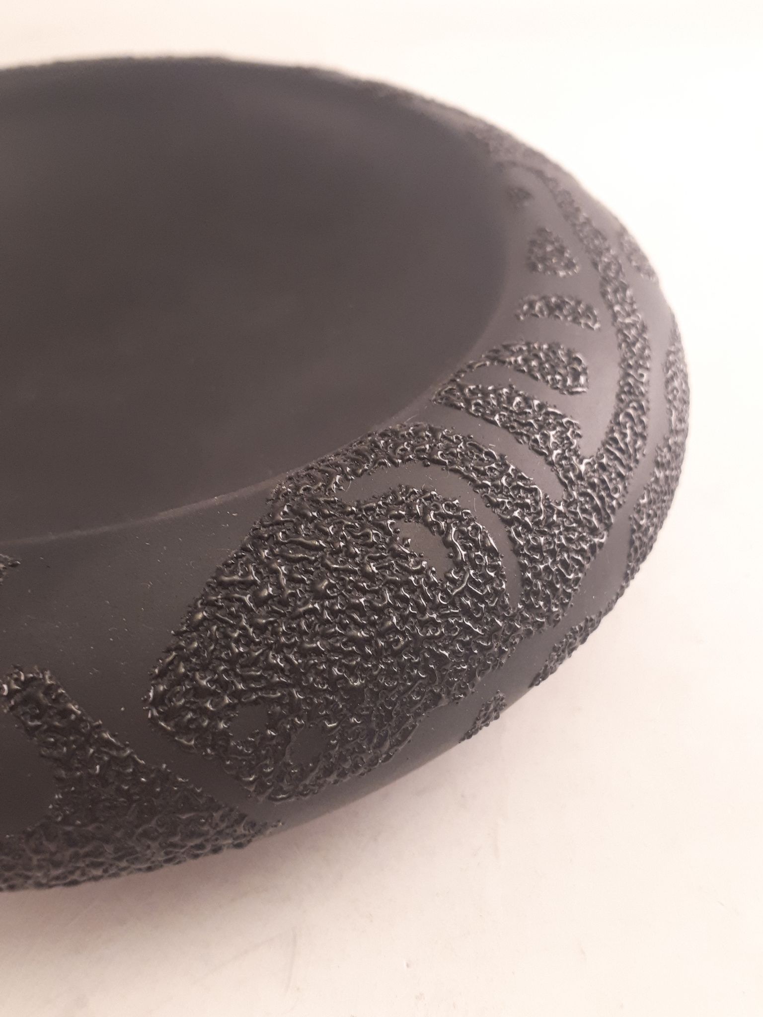 vintage black ceramic pocket cup 1980 Jacques Molin