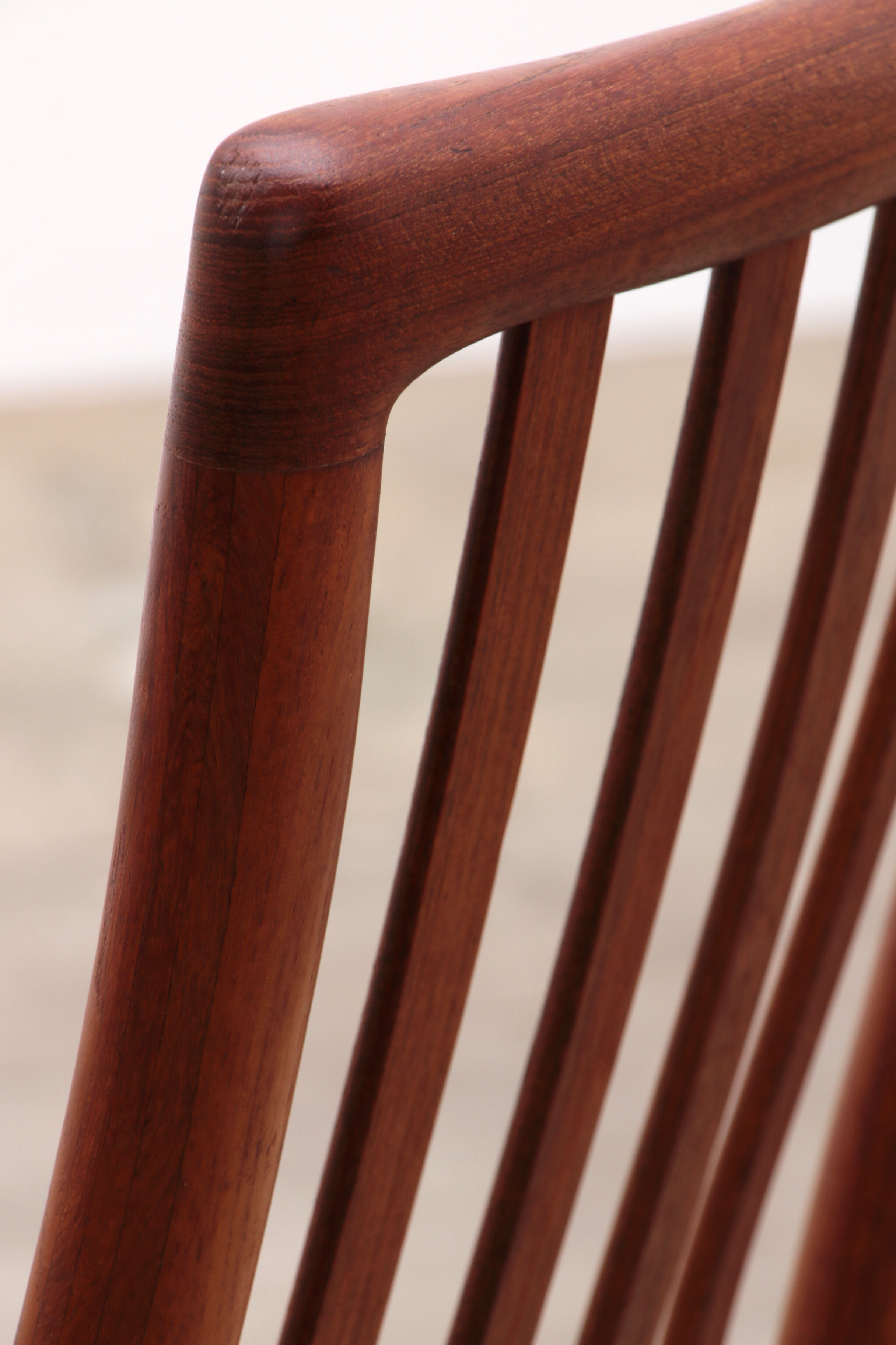 Danish set of 4 Kai Kristansen chairs and a table from Korup, 1960 Denmark.