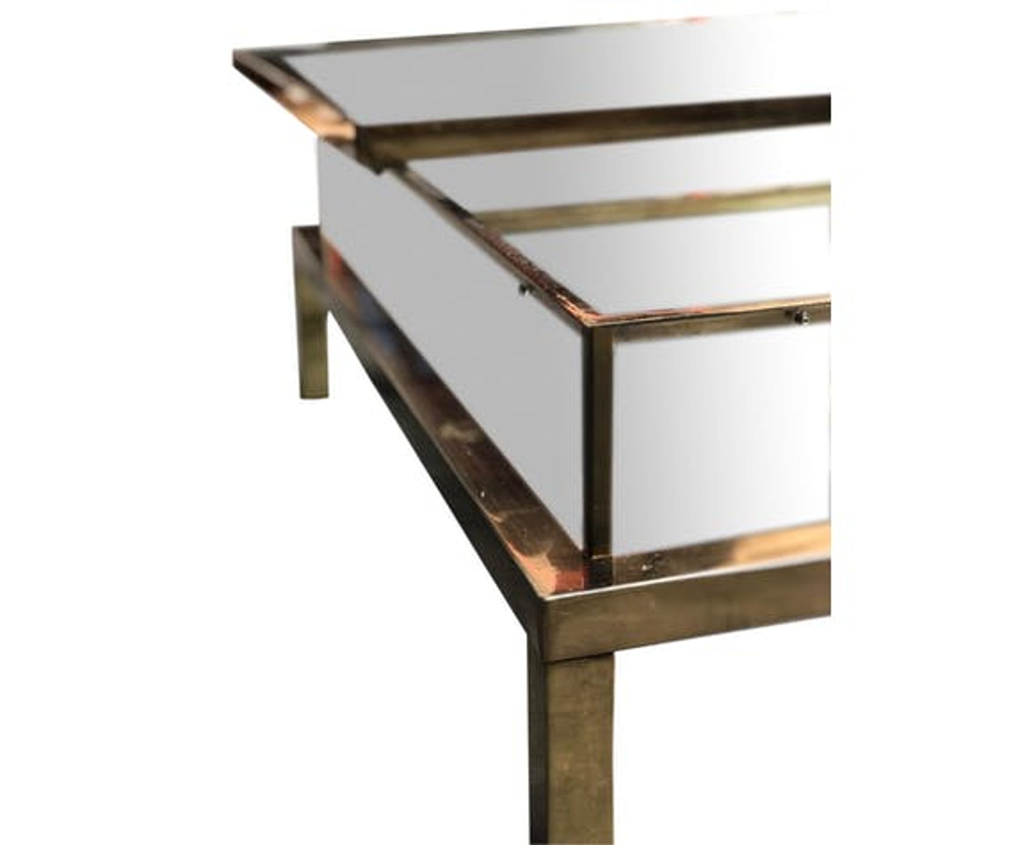 Vintage sliding coffee table by Maison Jansen from the 1970s