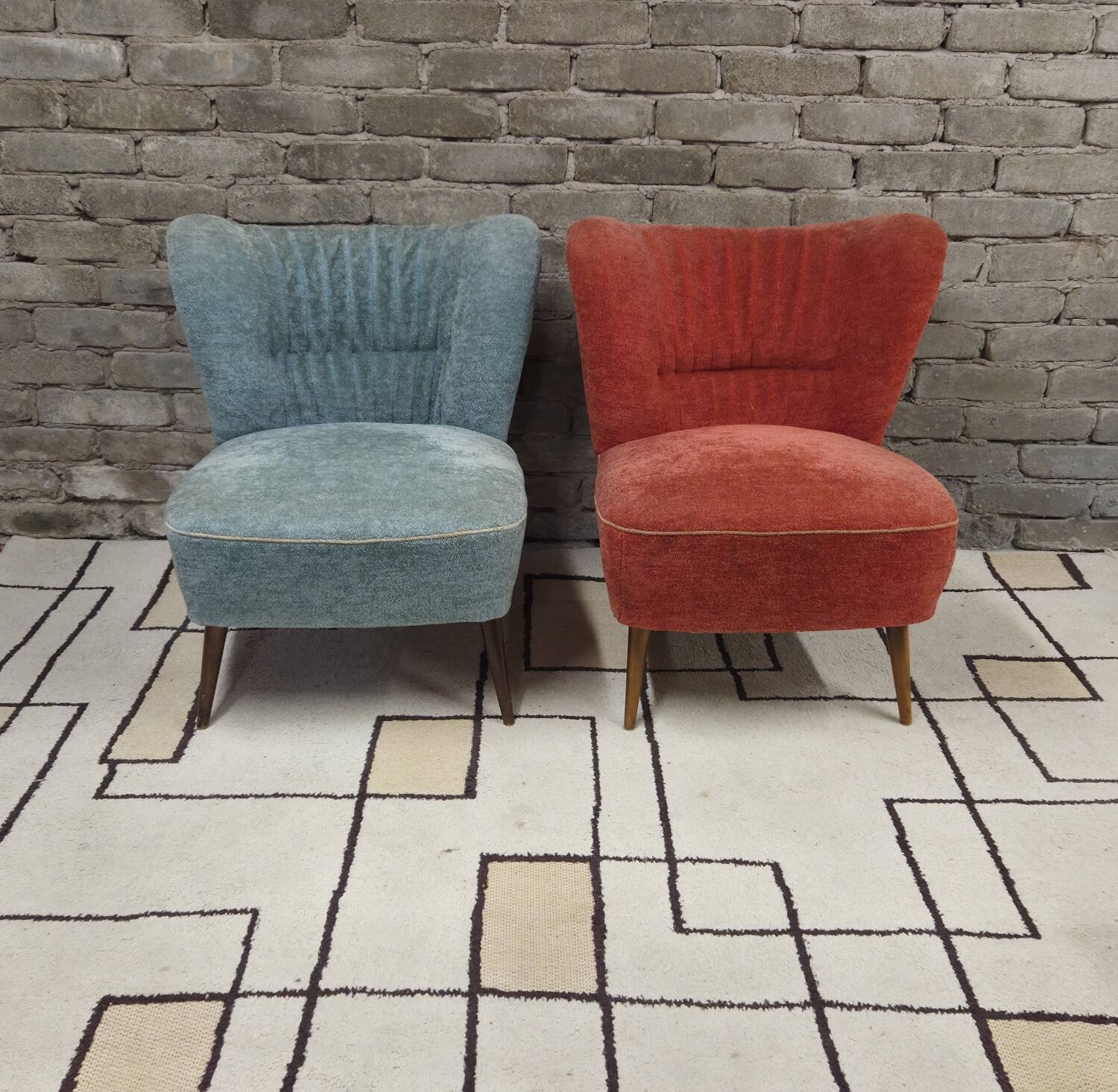 Pair of cocktail armchairs 1960