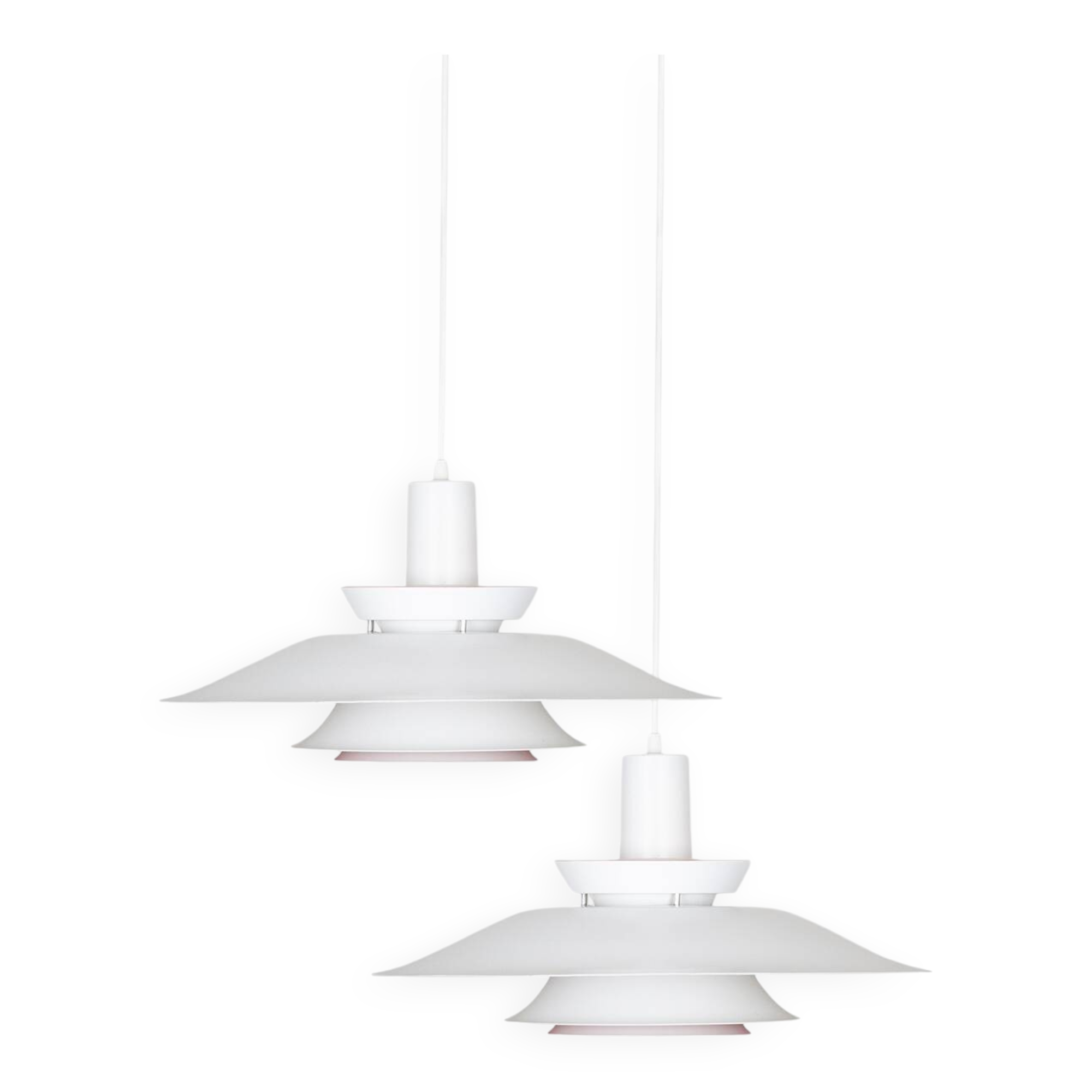 Paire de 2 lampes vintage danoises des années 1980.