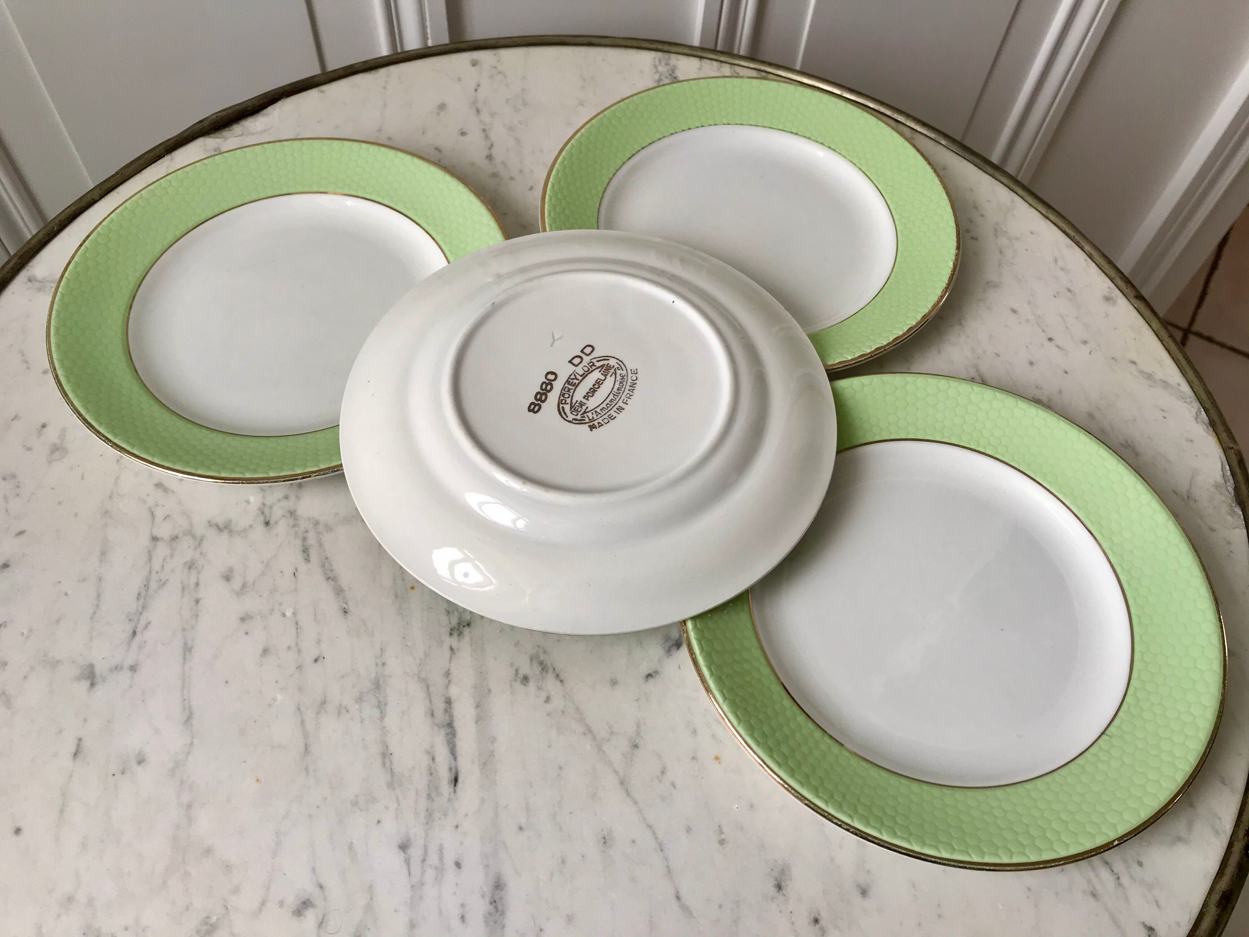 BigKing Lot De 4 Assiettes à Gâteau En Acrylique Blanc