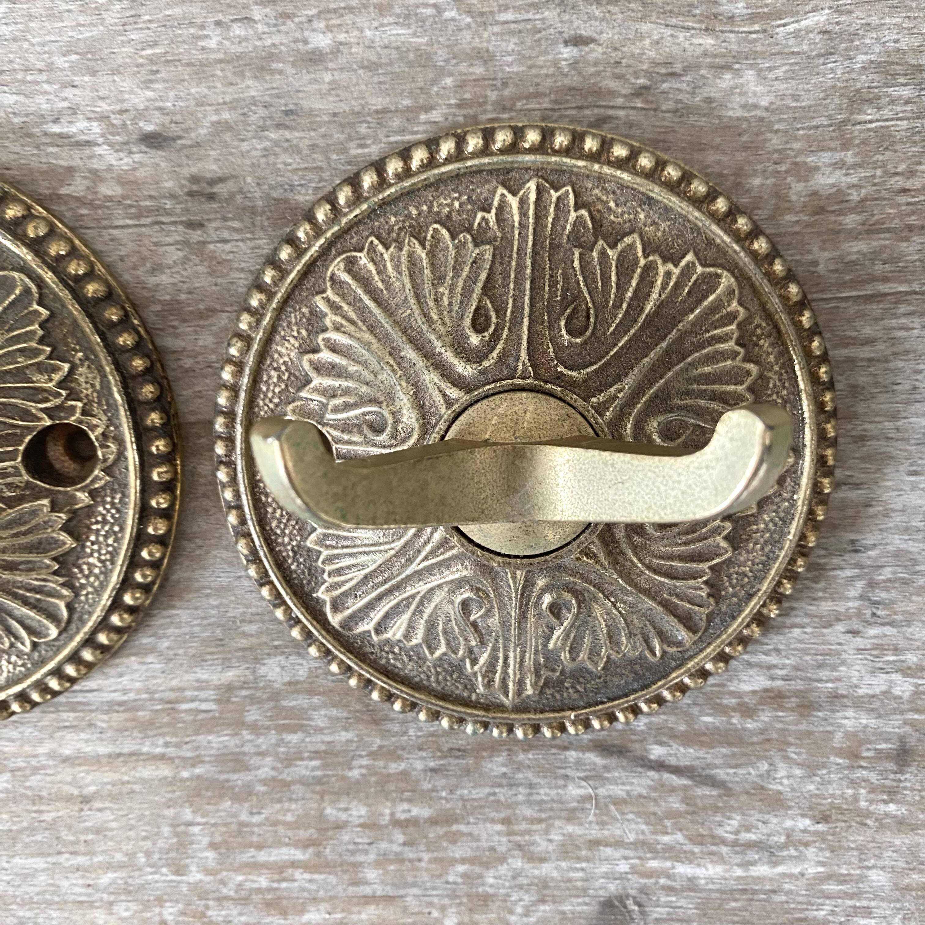Double brass coat hooks