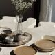 Set of 4 hand-painted Pornic stoneware plates D21