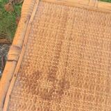 Vintage 3-tier bamboo and rattan shelf