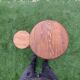 Set of 2 solid wood plant stands.