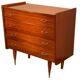 Commode vintage teck vernis 1970