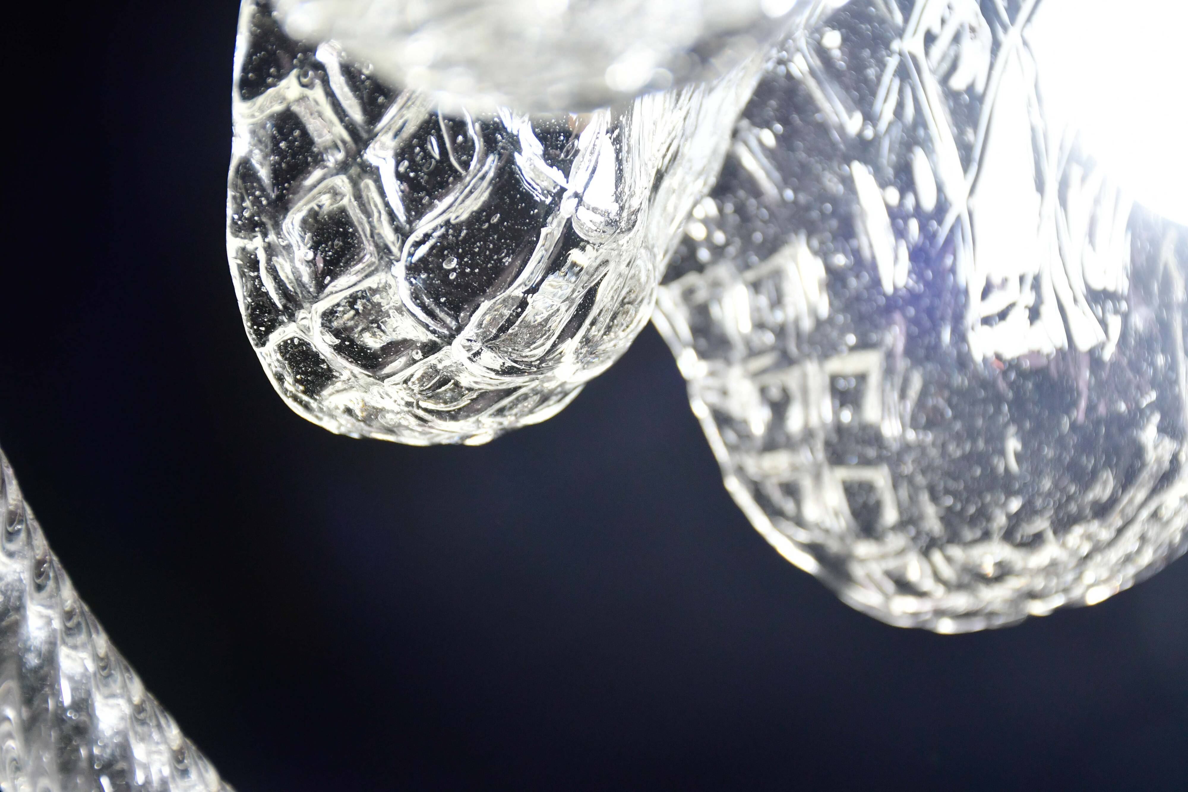 Charming Art Deco Barovier & Toso pendant light chandelier Murano glass, 1950s