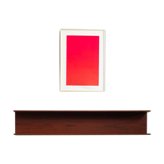 Wooden open wall shelf by Walter Wirz for Wilhelm Renz, 150cm, Germany, 1960s