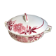 Vintage earthenware soup kitchen - 50s - model F.P Anna - decoration red flowers