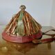 African conical hat, Fulani, in leather and braided rope, 1900s