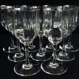 Set of 8 white wine glasses in Baccarat crystal model Capri