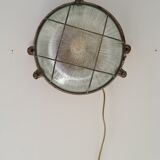 Cast iron porthole wall lamp by TH