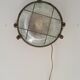 Cast iron porthole wall lamp by TH