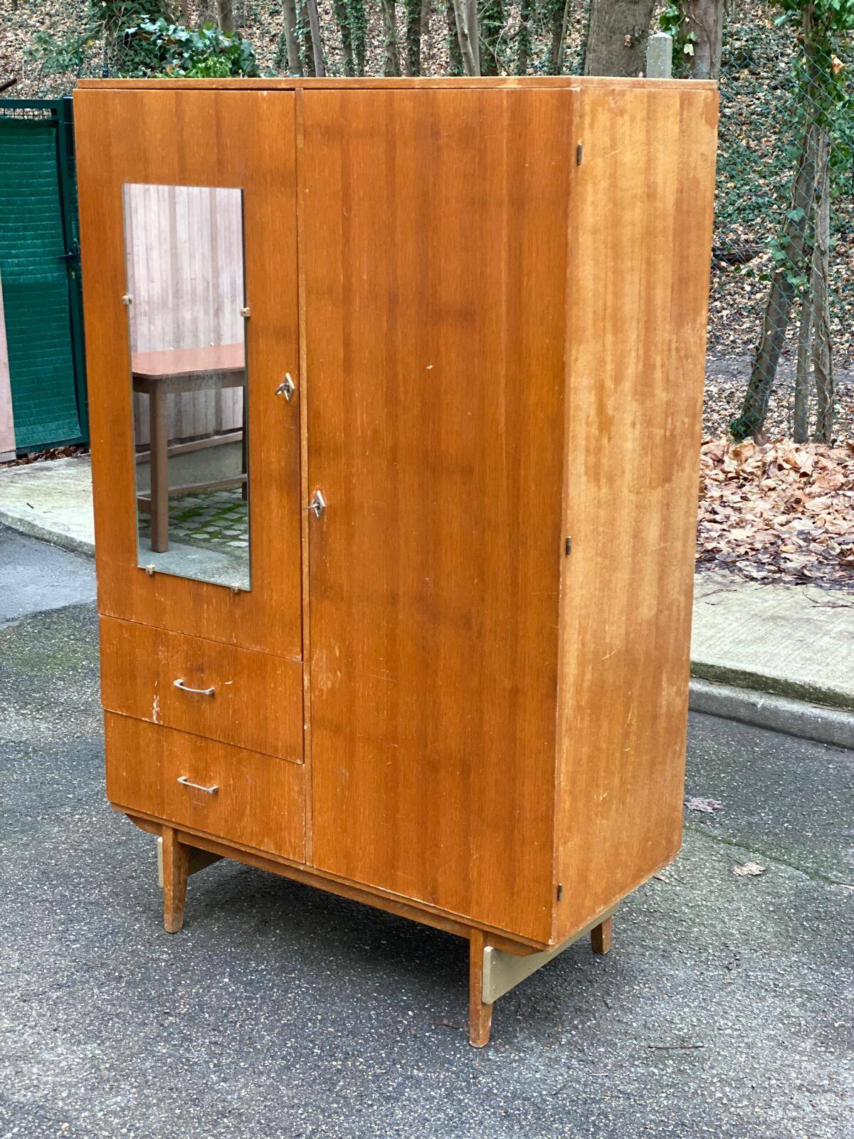 Armoire scandinave en chêne 1950 de 110cm