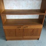 Honey-colored pine bookcase, 90s