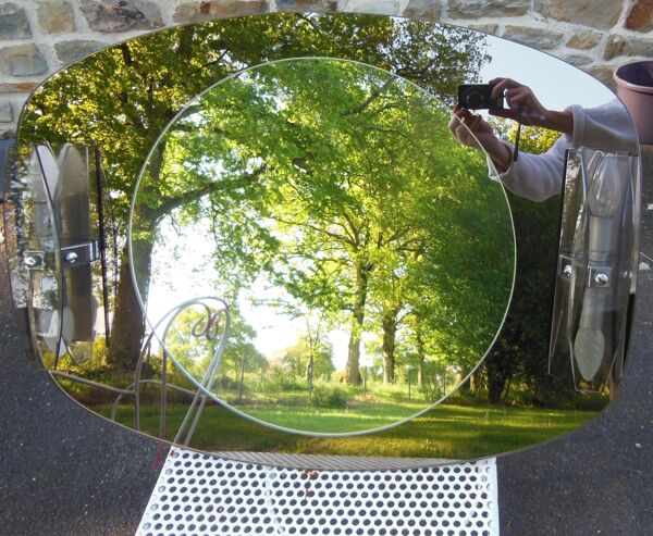 Miroir Fontana Arte avec appliques