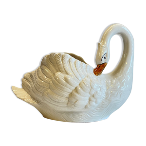 cache-pot cygne en céramique