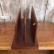 Old brown leather letter mail holder vintage office storage