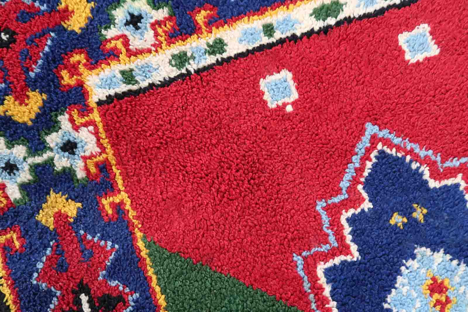 Vintage carpet French Handmade soap 117cm x 174cm 1950s