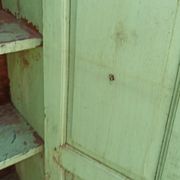 Old wooden cabinet - 2 doors and 1 drawer