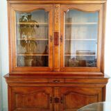 Library light walnut two body solid glazing bisaute