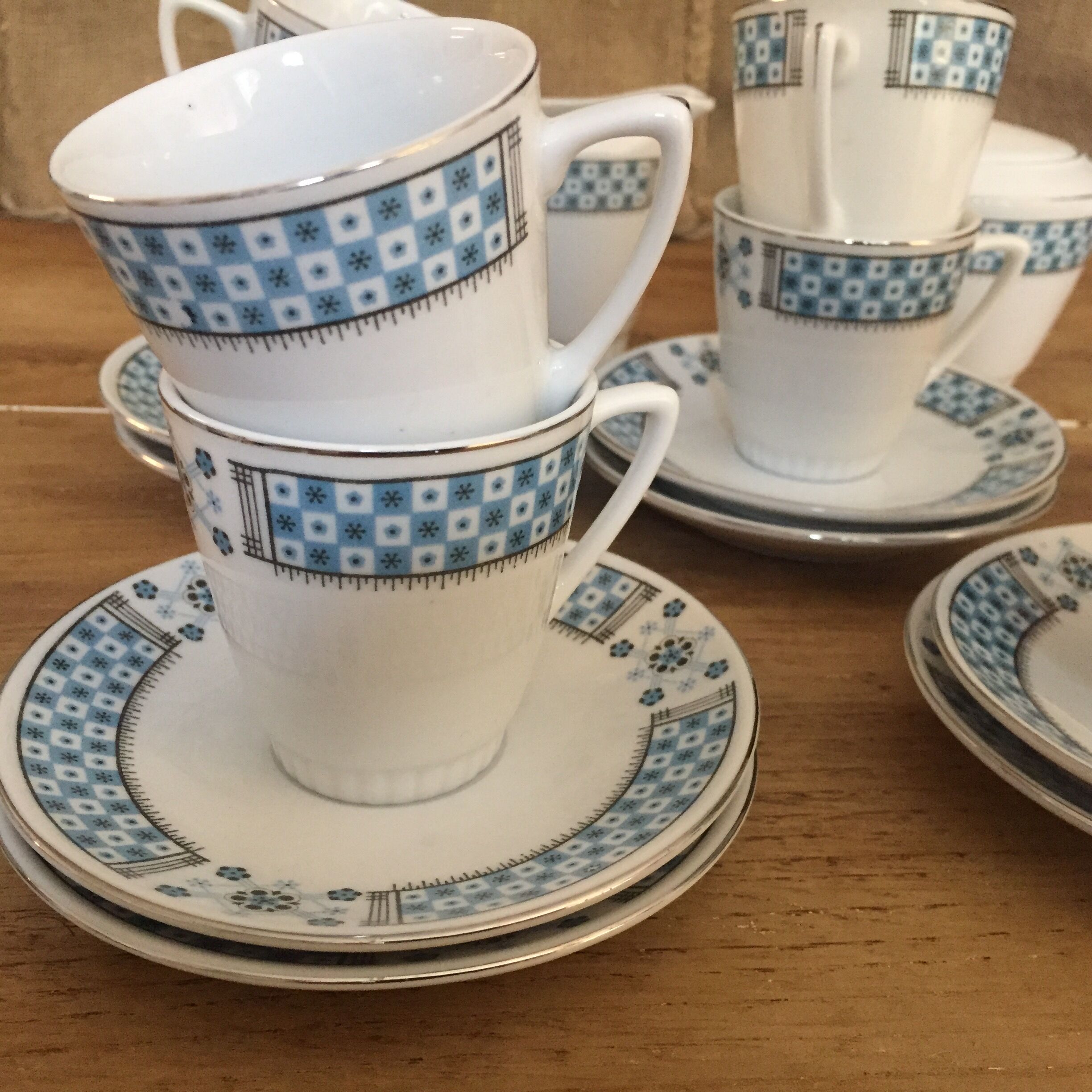 Coffee service China, 18 pieces